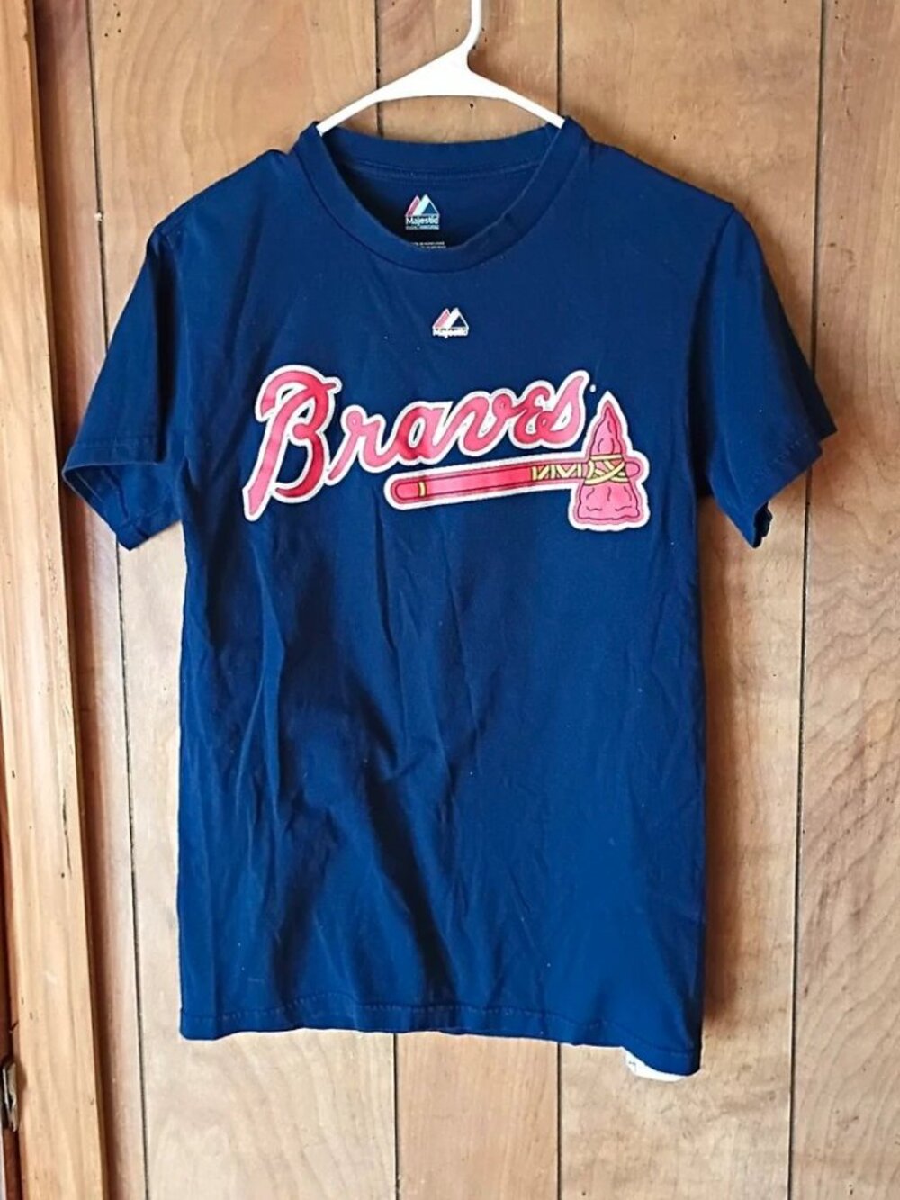 Majestic Atlanta Braves Craig Kimbrel #46 T-Shirt Navy Blue Men's Size S MLB